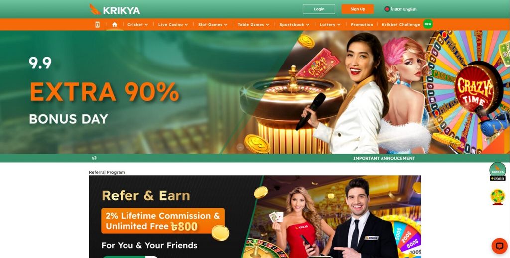 Krikya Online Casino Site and Sports Betting in Bangladesh Register